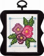 Bucilla Flower Bunch Kit 46308E Beginner Mini Counted Cross Stitch